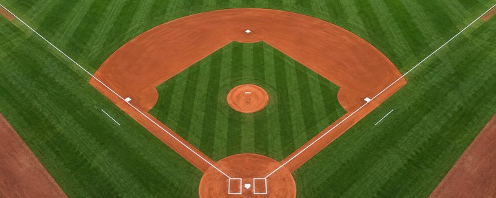 Baseball infield seen from above (AI-generated image)